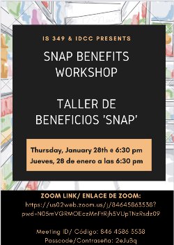 SNAP Benefits Workshop 1/28